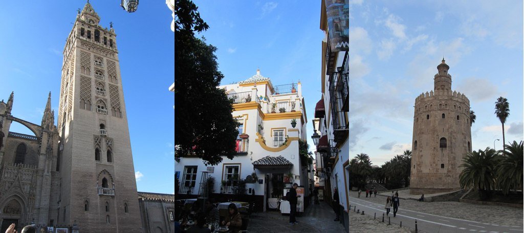 Sevilla, la Giralda y la torre del oro